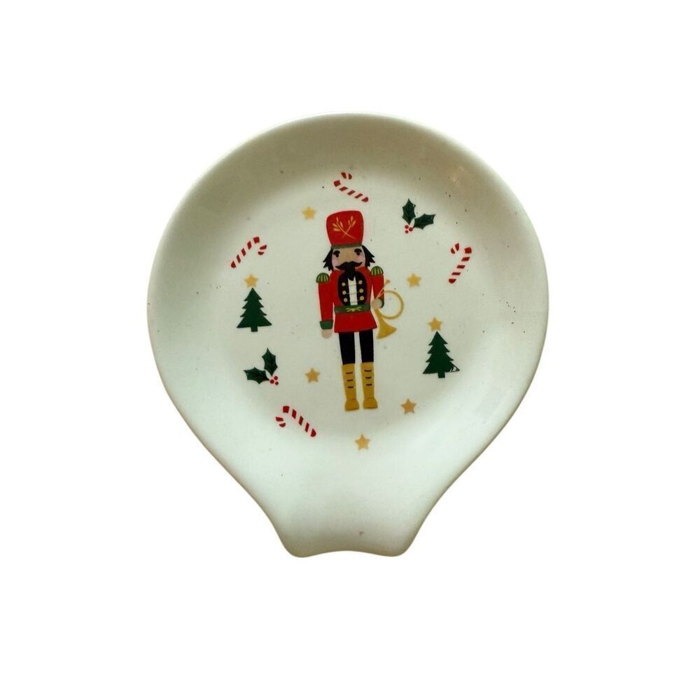 Holiday Red Nutcracker Christmas Decor Spoon Rest 4.92” x 5.51”x‎ 0.91”